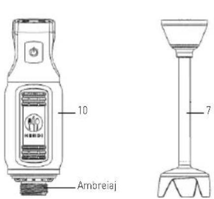 Hendi 222157 - Unitatea principală (10) și partea de amestecare (7): - 1