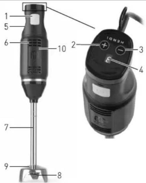 Hendi 222157 - Seadme põhiosad - 1