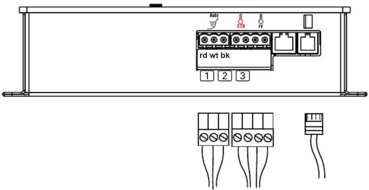HARVIA infrabox IRBS - Zone de raccordement pour le capteur/panneau de commande - 1