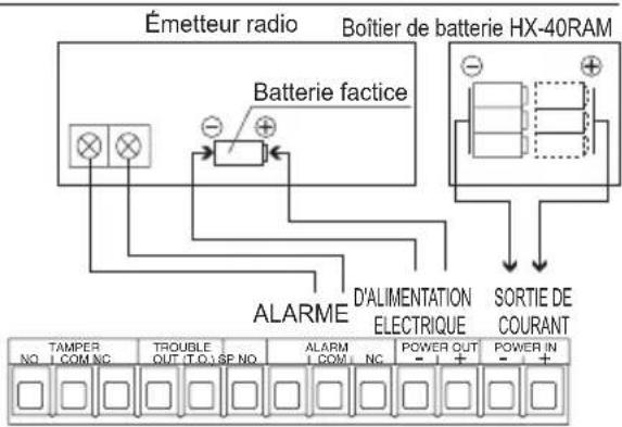 OPTEX HX40RAM - -Partage des batteries - 1