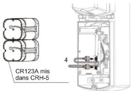OPTEX SL100TNR - Lorsque les batteries CR123A sont utilisées - 2