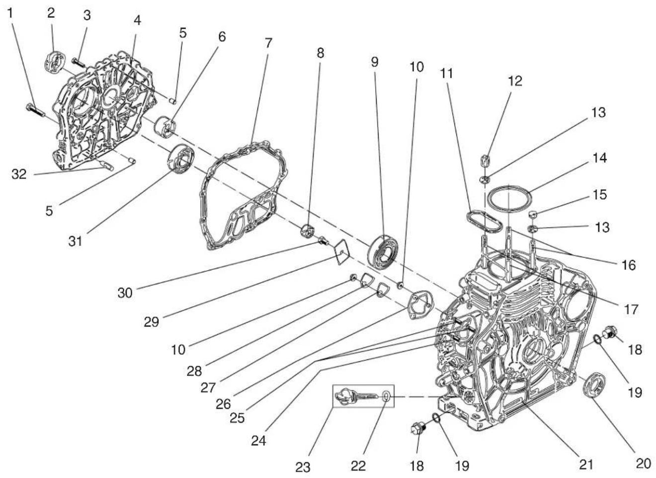 Wacker Neuson DS720 - Crankcase / Kurbelgehäuse / Cárter / Carter - 1