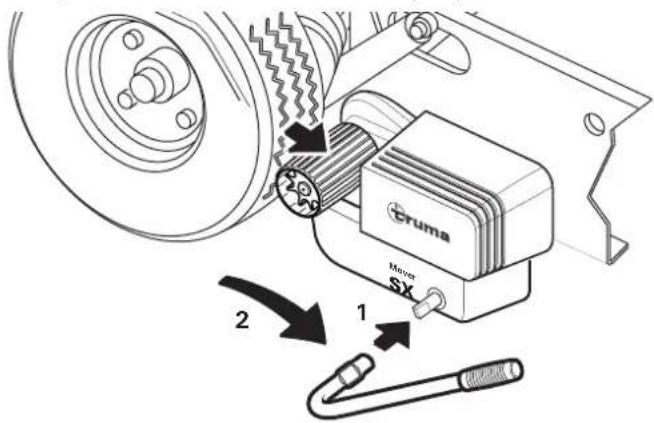 TRUMA Mover SX - Risque de blessures en cas de mauvaise utilisation du levier de plaquage - 1