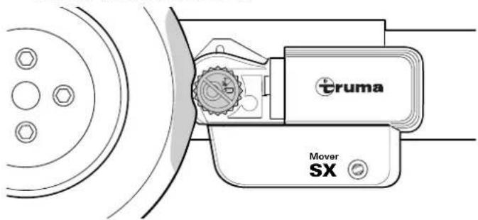 TRUMA Mover SX - Risque de blessures en cas de mauvaise utilisation du levier de plaquage - 3