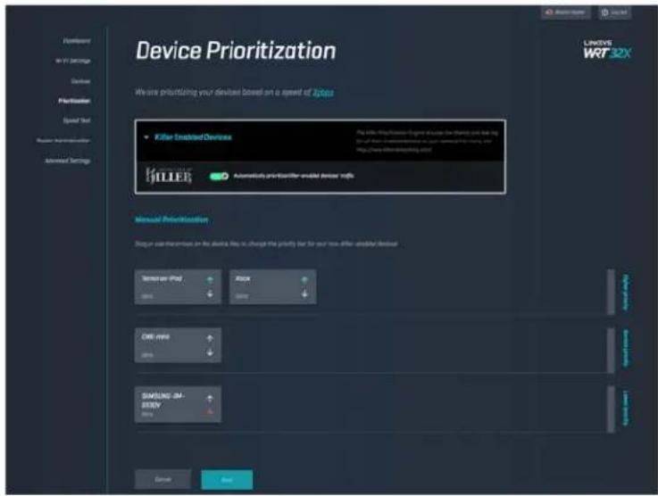 LINKSYS WRT32XB - Device Prioritization - 1