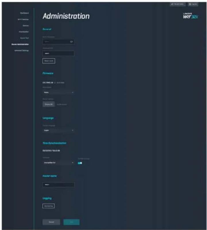 LINKSYS WRT32XB - Administración del router - 1