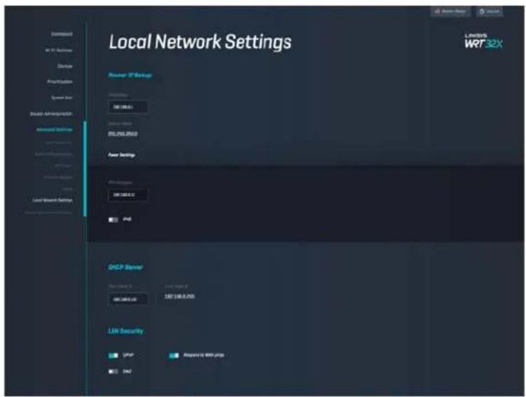 LINKSYS WRT32XB - Ustawienia sieci lokalnej - 1