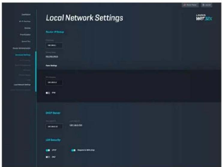 LINKSYS WRT32XB - Lokale Netzwerkeinstellungen - 1