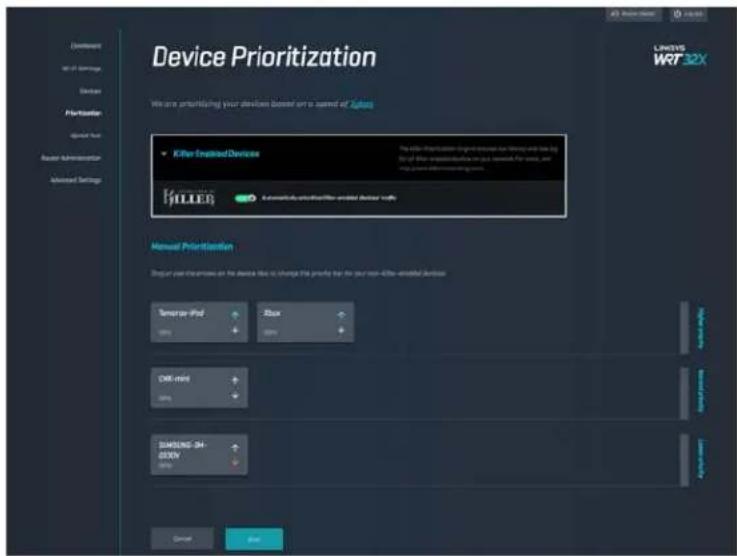 LINKSYS WRT32XB - Priorización de dispositivos - 1