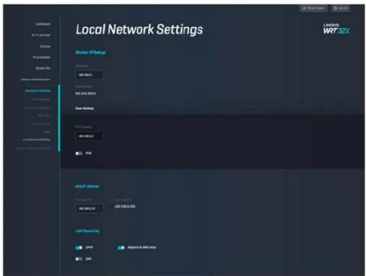LINKSYS WRT32XB - Impostazioni rete locale - 1