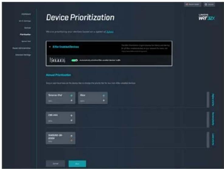 LINKSYS WRT32XB - การจัดลำดับความสำคัญอุปกรณ์ - 1