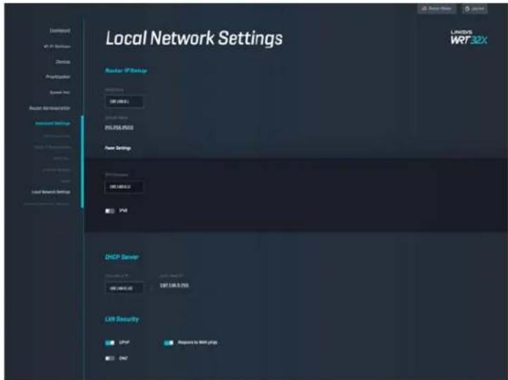 LINKSYS WRT32XB - Lokala nätverksinställningar - 1