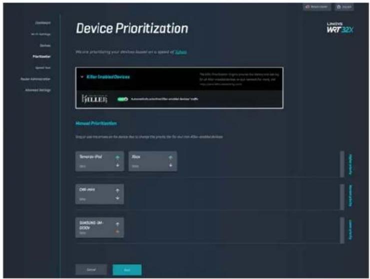 LINKSYS WRT32XB - 裝置優先排序 - 1