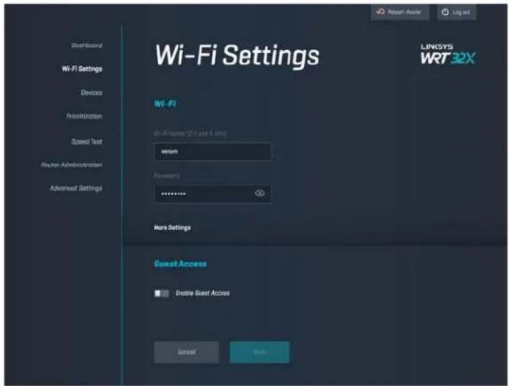LINKSYS WRT32XB - Paramètres du sans-fil - 1