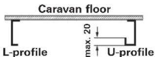TRUMA Mover XT4 - Minimum installation dimensions - 1