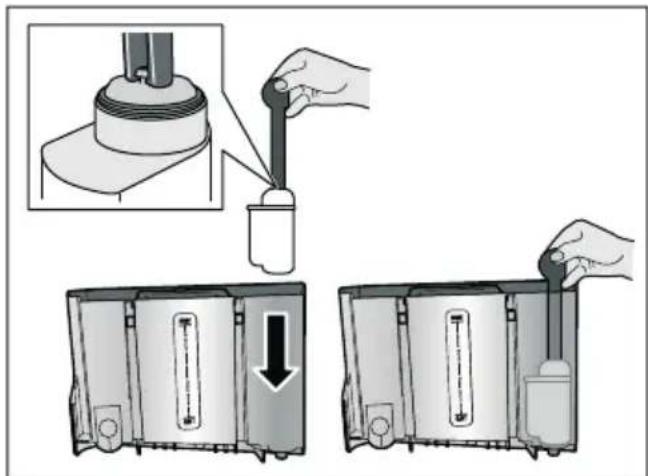 SIEMENS EQ.9 plus connect s700 - Insérer ou renouveler un filtre à eau - 1