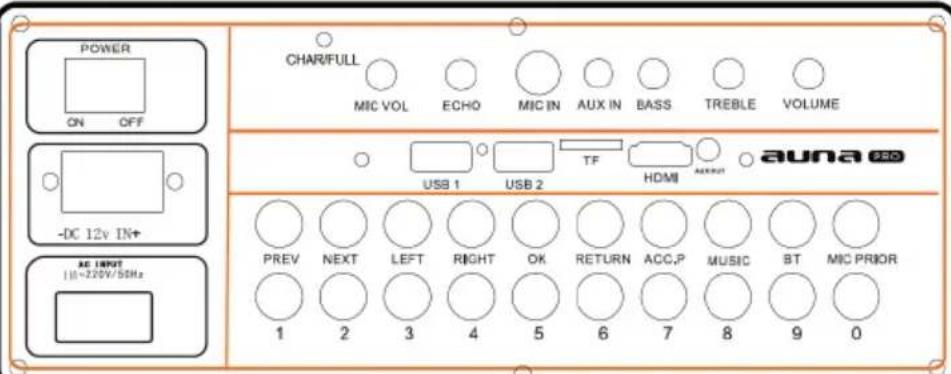 Auna Pro Spin 10 - FUNCTION KEYS AND CONNECTIONS - 1