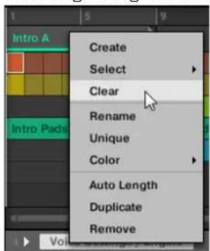 NATIVE INSTRUMENTS Maschine Mk3 - Pour vider une section : - 1