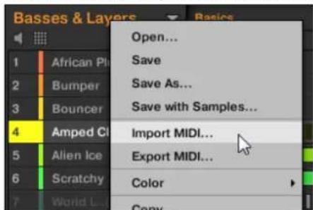 NATIVE INSTRUMENTS Maschine Mk3 - Méthode 1: À l'aide du menu contextuel du groupe - 1