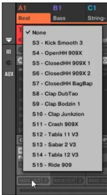 NATIVE INSTRUMENTS Maschine Mk3 - Configurer les sorties MIDI des sounds en affichage mix - 5