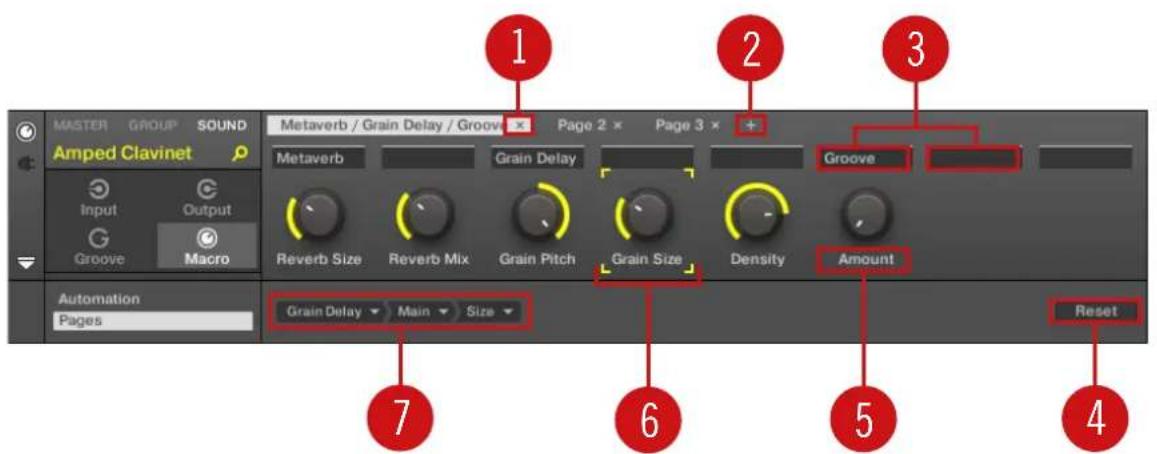 NATIVE INSTRUMENTS Maschine Mk3 - Assigner les macro controls depuis le panneau pages - 5