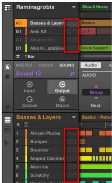 NATIVE INSTRUMENTS Maschine Mk3 - Raccourcis pour le volume et le panoramique des sounds et des groups - 1