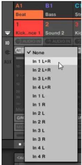 NATIVE INSTRUMENTS Maschine Mk3 - Configurer les entrées externes des sounds en affichage mix - 5