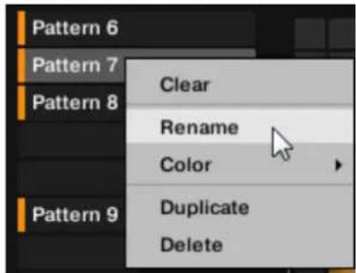 NATIVE INSTRUMENTS Maschine Mk3 - Renommer des patterns dans le pattern manager - 2