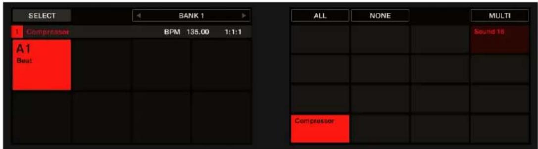 NATIVE INSTRUMENTS Maschine Studio - Configurer un sound en effet send depuis le contrôleur - 1