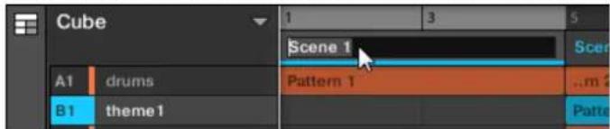 NATIVE INSTRUMENTS Maschine Studio - Renommer les scènes dans l'affichage song - 1