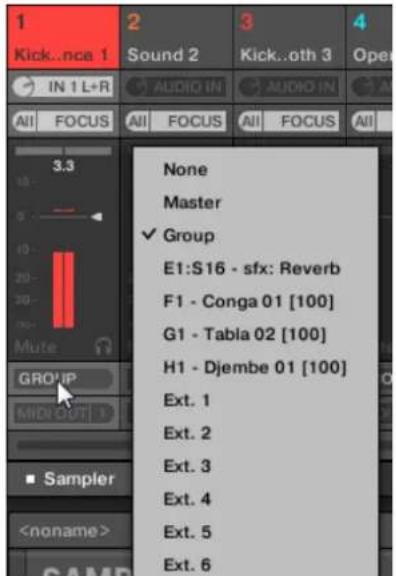 NATIVE INSTRUMENTS Maschine Studio - Configurer les sorties principales des sounds et des groups en affichage mix - 4
