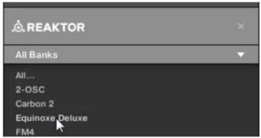 NATIVE INSTRUMENTS Maschine Studio - Sélectionner une banque et une sous-banque - 2