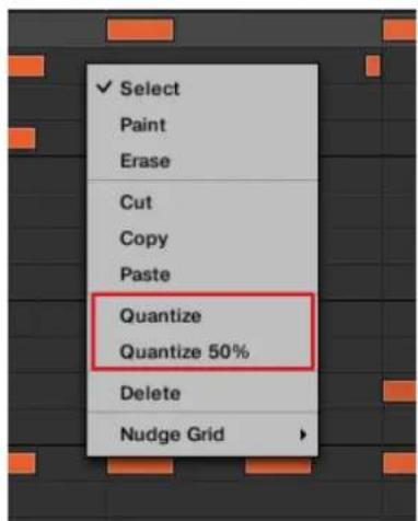 NATIVE INSTRUMENTS Maschine Studio - Quantifier les événements depuis le menu contextuel du pattern editor - 1
