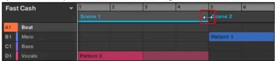 NATIVE INSTRUMENTS Maschine Studio - Ajuster la longueur d'une section dans le logiciel - 1