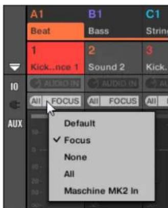 NATIVE INSTRUMENTS Maschine Studio - Configurer les entrées de notes MIDI pour les sounds et les groups en affichage mix - 4