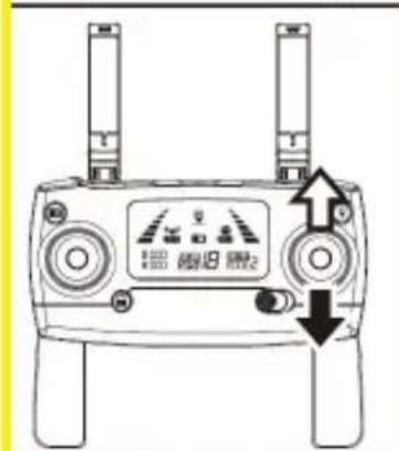 Diagram of a dual-mounted device with labeled ports and control buttons, showing directional arrows indicating movement or change.