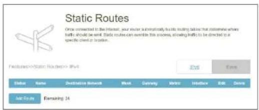 D-LINK Eagle Pro AI R32 - Routes statiques - IPV4 - 1
