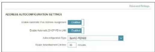 D-LINK Eagle Pro AI R32 - Paramètres avancés... paramètres de configuration automatique de l'adresse - 2