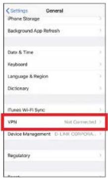 D-LINK Eagle Pro AI R32 - Instructions de configuration du VPN pour périphérique ios - 1