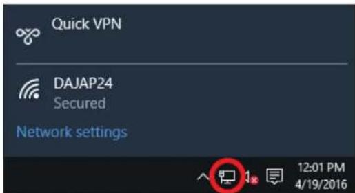 Quick VPN DAJAP24 Secured Network settings 12:01 PM 4/19/2016