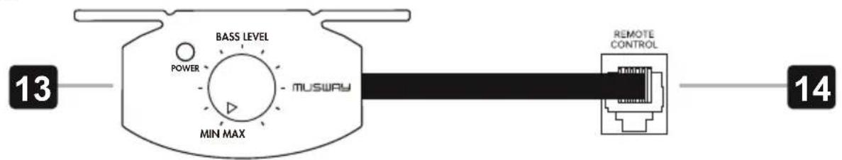 Musway SUB1 - BASSPEGEL-FERNBEDIENUNG - 1