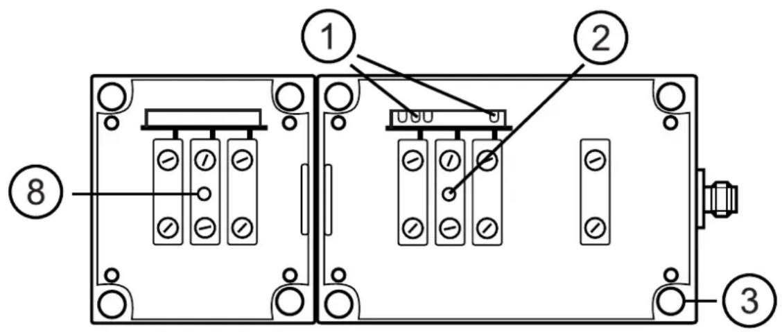 IFM AC012S - Éléments de service et d'indication - 1