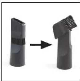 Cleanmaxx 07023 - Crevice and Brush Nozzle - 1