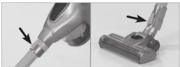 Cleanmaxx 09107 - Fixer et retirer la brosse turbo et le tube de rallonge - 2