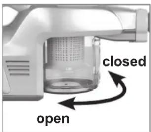 Cleanmaxx 09107 - Removing / Inserting the Dust Container - 1