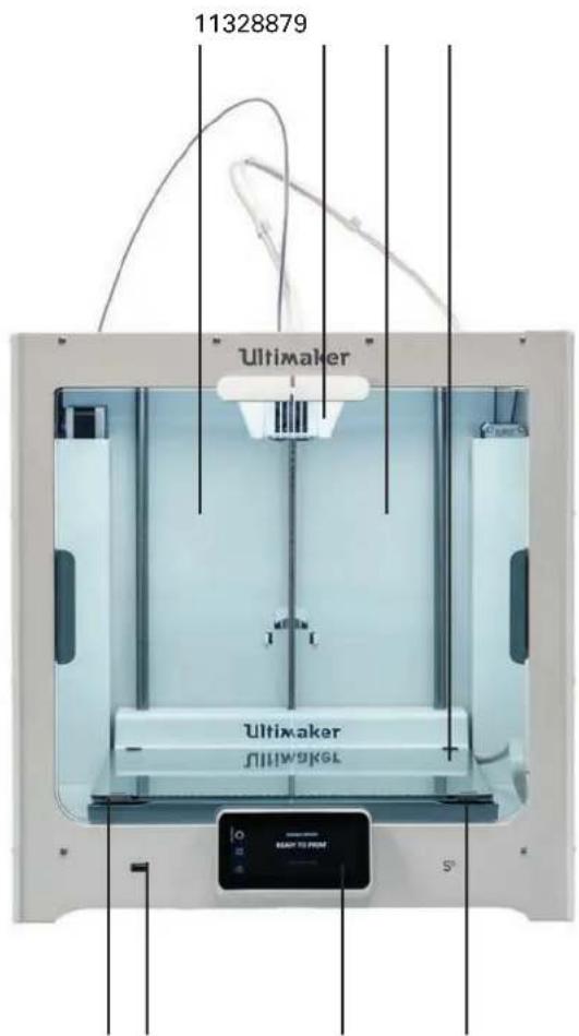 Ultimaker S5 - Principaux composants de l'ultimaker S5 - 1