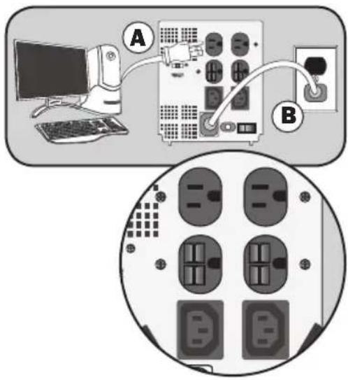 Tripp Lite LR604 - ① Connect your equipment to the Line Conditioner, and the Line Conditioner to an electrical outlet. - 1