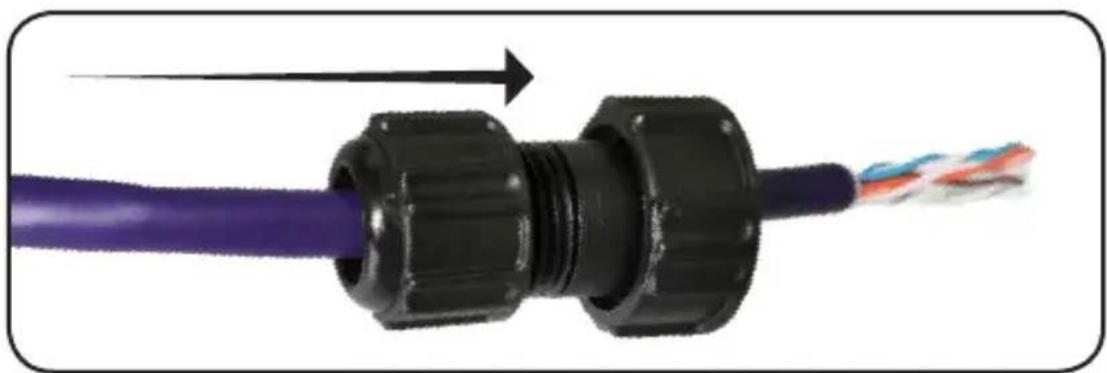 Tripp Lite NPOEEXT1G30WP - ПорядOK поготовки и обжима провдов ka6еля RJ45 - 1
