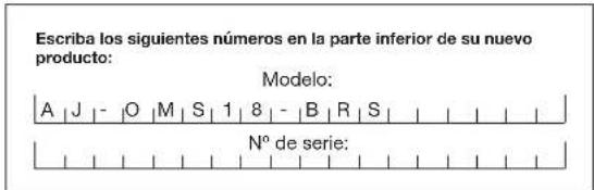 Aqua Joe AJOMS18BRS - Modelo y número de serie - 1