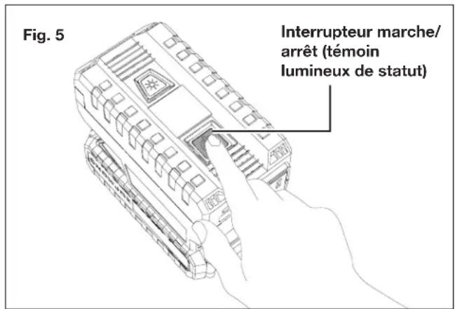 Sun Joe 24V150WICT - Démarrage et arrêt - 2